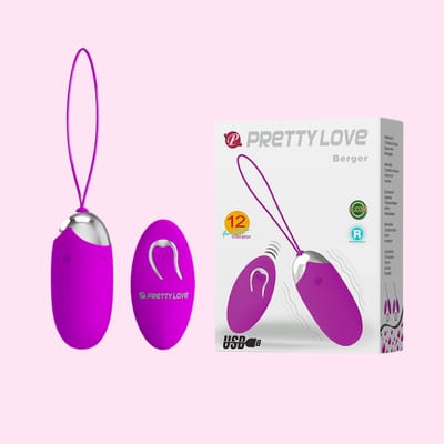Cápsula Vibratória Recarregável com 12 Modos de Vibração e Controle sem Fio - Pretty Love Berger | 7,2 x 3,4 cm | Disponível em 2 Cores