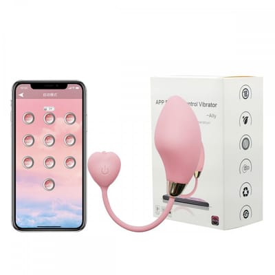 Cápsula Vibratória Recarregável em Silicone com 10 Modos de Vibrações e Controle Via App - Ally | Disponível em 2 Cores