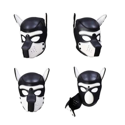 Capuz Sado em Neoprene com Formato de Cachorro e Focinho Removível - Puppy Hood | Tamanho Único | Disponível em 4 Cores
