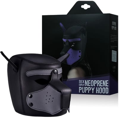 Capuz Sado em Neoprene com Formato de Cachorro e Focinho Removível - Puppy Hood | Tamanho Único | Disponível em 4 Cores