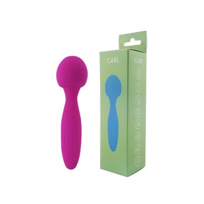 Massageador Recarregável em Soft Touch com Cabeça Flexível e 10 Modos de Vibração Aleatórias - Carl | 16 x 4,3 cm | Disponível em 3 Cores