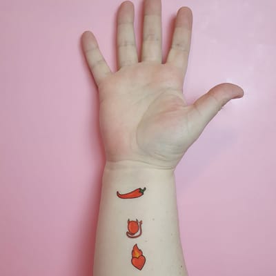 Cartela com Tatuagens Provisórias Sexys - Tattoo com Tesão | 15 x 10 cm