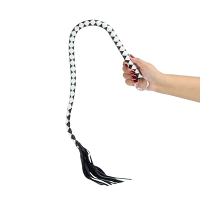 Chicote com Tiras em Couro Sintético e Cabo Maleável - Adão & Eva Naughty King | 90 cm