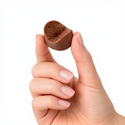 Chocolate Caseiro ao Leite em Forma de Ânus - 3,8 x 2,8 cm | 1 Unidade