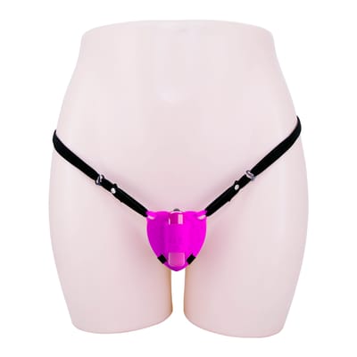 Cinta Ajustável com Estimulador Clitoriano em Forma de Coração e Bullet com 10 Modos de Vibração - Pretty Love Heartbeat | 7 x 6,5 cm