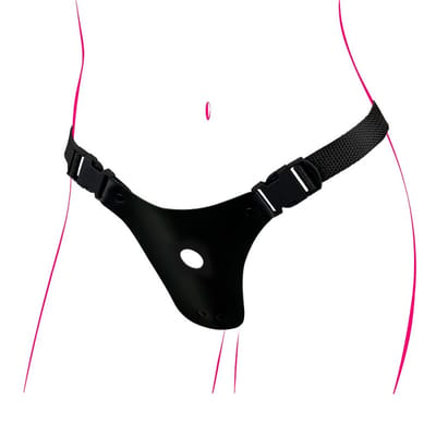 Cinta Peniana Avulsa em Couro Sintético com Abertura Inferior e Alças em Nylon - La Pimienta Sado | Tamanho Único