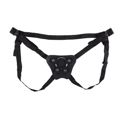 Cinta Peniana em Couro Sintético e Nylon com 2 Argolas em Metal para Regulagem - Tamanho Único