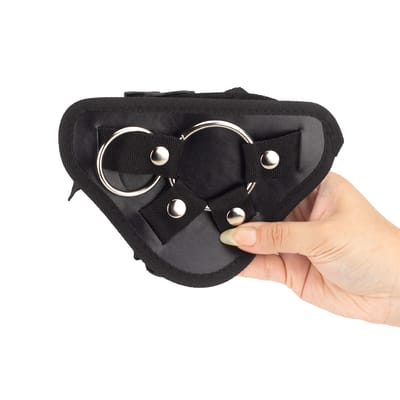 Cinta Peniana em Couro Sintético e Nylon com 2 Argolas em Metal para Regulagem - Tamanho Único
