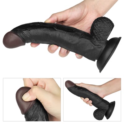 Cinta Peniana em Poliéster e Prótese Realista com Glande Definida, Controle Remoto e 10 Modos de Vibração - Lovetoy Ingen Set 8.5 | 17,7 x 3,9 cm | Disponível em 2 Cores