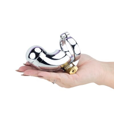 Cinto de Castidade em Aço Inoxidável com Tampa Rosqueável e Anel para Escroto - Sexy Import | Disponível em 3 Tamanhos