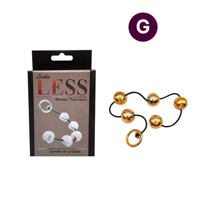 Colar Tailandês "G" com 5 Bolinhas em ABS e Alça de Segurança - Hard Less | Disponível em 2 Cores