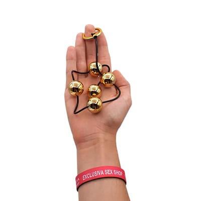 Colar Tailandês "M" com 5 Bolinhas em ABS e Alça de Segurança - Hard Less | Disponível em 2 Cores
