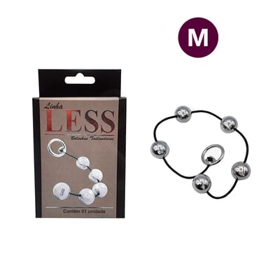 Colar Tailandês "M" com 5 Bolinhas em ABS e Alça de Segurança - Hard Less | Disponível em 2 Cores