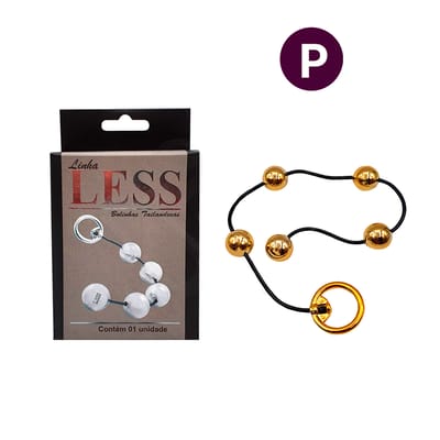 Colar Tailandês "P" com 5 Bolinhas em ABS e Alça de Segurança - Hard Less | Disponível em 2 Cores