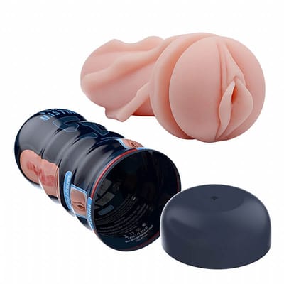 Copo Masturbador com Forma de Vagina em Cyberskin e Textura Interna - Pretty Love Vaccum Cup | 18 x 7 cm