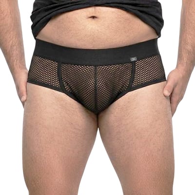 Cueca JockStrap em Arrastão - Exclusiva Lingerie | Tamanho Plus Size