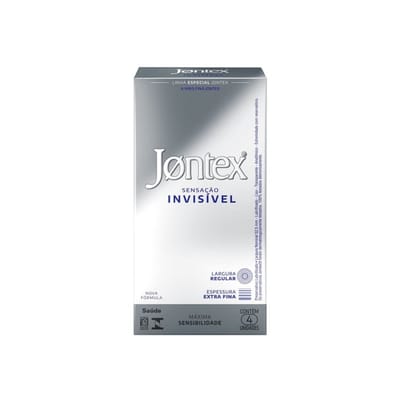 Preservativo Ultra Fino para uma Sensibilidade Maior - 52 mm - Jontex Sensação Invisível | 4 Unidades