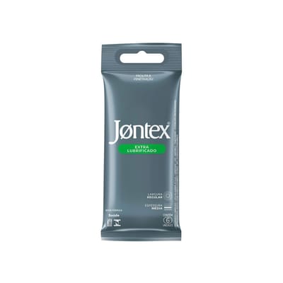 Preservativo Transparente Extra Lubrificado - 52,5 mm - Jontex | 6 Unidades