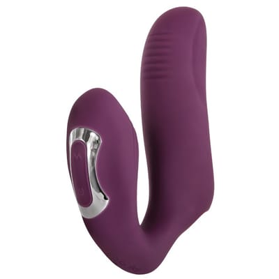 Dedeira Estimuladora de Clítoris e Ponto G, Feita em Silicone com 8 Vibrações - Evolved Helping Hand | 9,9 x  3,6 cm