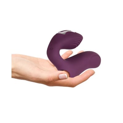 Dedeira Estimuladora de Clítoris e Ponto G, Feita em Silicone com 8 Vibrações - Evolved Helping Hand | 9,9 x  3,6 cm