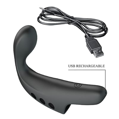Dedeira Estimuladora de Ponto G e Clitóris em Silicone com 10 Modos de Vibração, Recarregável e Resistente à água - Pretty Love Gorgon | 5 x 2 cm