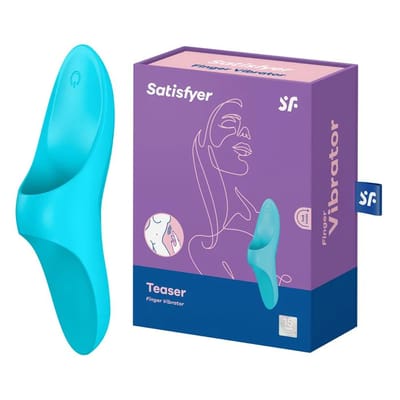 Dedeira Estimuladora em Silicone Bi Compatível à Prova D'Água e 12 Modos de Vibrações - Satisfyer Teaser | 12 x 3,2 cm