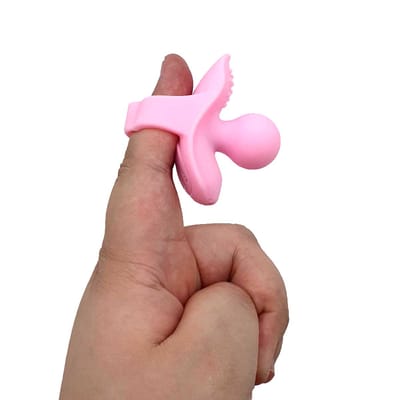 Dedeira Estimuladora em Silicone com Cerdas Massageadoras, 12 Modos de Vibração e Recarregável - Magic | 5,7 x 5,5 cm | Disponível em 2 Cores