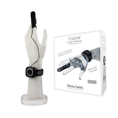 Dedeira em Silicone Atóxico com 10 Modos de Vibração e Dispositivo de Pulso - Intt Touché Finger Vibrator | 9,2 x 2,3 cm