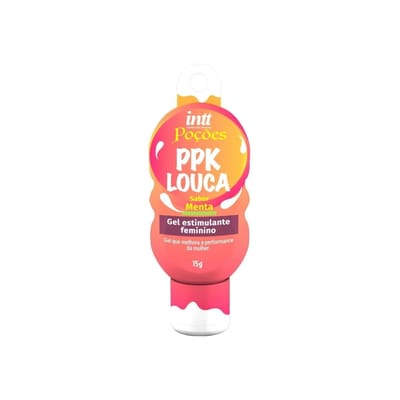 Gel Excitante Feminino no Sabor de Menta com Efeito Vasodilatador e Função de Pulsar, Esfriar e Esquentar - Intt Poções PPK Louca | 15g