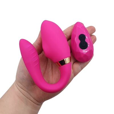 Vibrador para Casal com Controle Remoto, Tecnologia de Sucção e 7 Modos de Vibração - Dibe Sex Massager High Water G Spot Alva | 9 x 2,3 cm | Disponível em 2 Cores