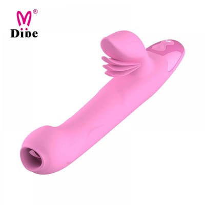 Vibrador Estimulador de Ponto G e Clítoris com Movimentos Vai e Vem, Rotação, 7 Modos de Vibração e Função de Aquecimento - Dibe Sex Massager Aileen | 14,3 x 3,3 cm | Disponível em 2 Cores