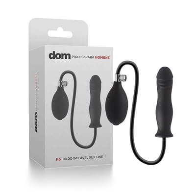 Plug Anal Inflável em Formato de Pênis, Feito em Silicone - Dom H6 Dildo | 14 x 3,3 cm