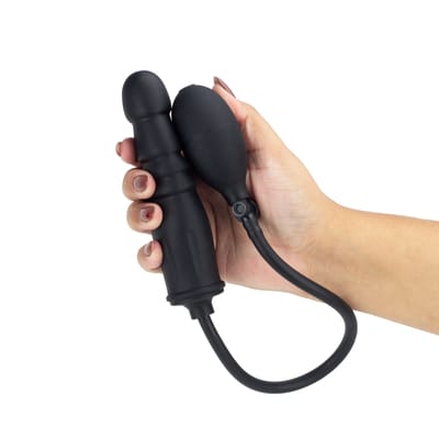 Plug Anal Inflável em Elastômero com Formato de Pênis e Corpo Escalonado - Dom H8 Dildo | 14 x 3,5 cm