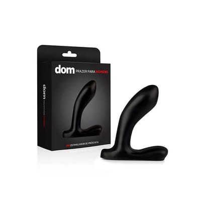 Dom P11 - Estimulador de Próstata em PVC Atóxico com Base Achatada - 9 x 3 cm