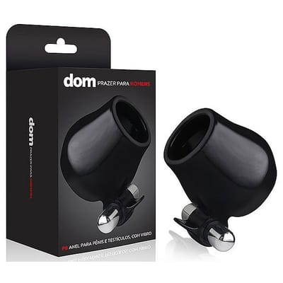 Anel para Pênis e Testículos com Vibro - Dom P8 | 7 x 4,7 cm