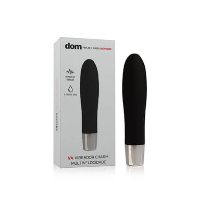 Vibrador Personal em ABS com 10 Modos de Vibração - Dom V4 Vibrador Charm | 11,3 x 3 cm