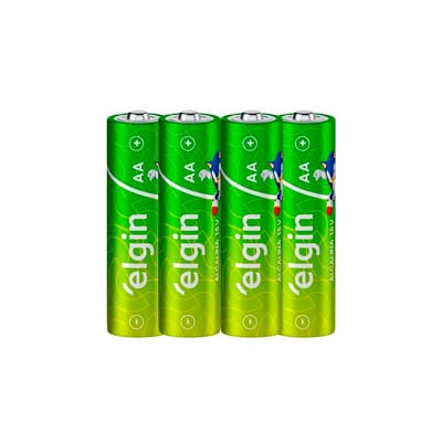 Pilha Alcalina "AA" LR6 (1,5V) - Elgin Energy | 4 unidades