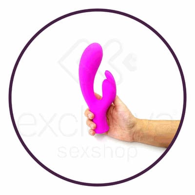 Vibrador Rabbit Recarregável em Silicone com 7 Modos de Vibração - Envy Seven by Jopen | 18,5 x 3,7 cm