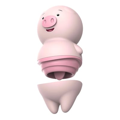 Estimulador Clitoriano em Formato de Porco e Língua com 6 Movimentos - Pig Licking | 8,1 x 4,6 cm