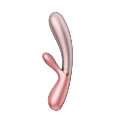 Vibrador Rabbit em Silicone com 12 Modos de Vibração, Função Aquecimento e Controle via Aplicativo - Satisfyer Hot Lover | 11,5 x 3 cm | Disponível em 3 Cores