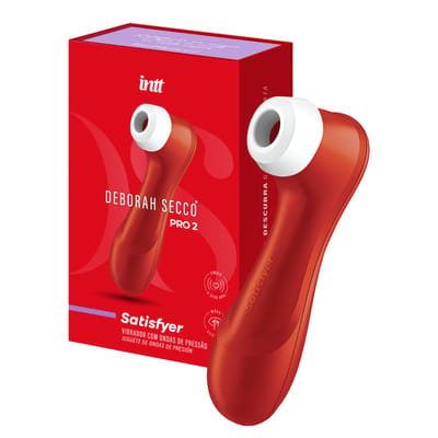 Estimulador Clitoriano com 11 Níveis de Sucção, Recarregável e à Prova D'água - Satisfyer PRO2 + Deborah Secco | 16,5 x 4,6 cm