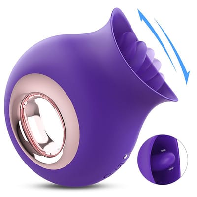 Estimulador Clitoriano Recarregável em Silicone com 9 Modos de Movimentação de Língua e 9 Modos de Vibração - S-Hande Cleópatra - 9,3 x 8 cm | Disponível em 2 Cores