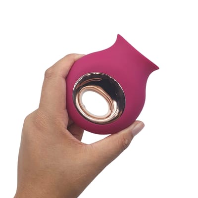 Estimulador Clitoriano Recarregável em Silicone com 9 Modos de Movimentação de Língua e 9 Modos de Vibração - S-Hande Cleópatra - 9,3 x 8 cm | Disponível em 2 Cores
