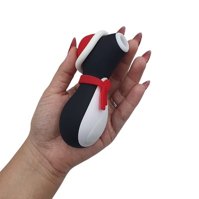 Estimulador Sugador Clitoriano em Silicone com 11 Modos de Vibração e Recarregável - Satisfyer Penguin Holiday Edition | 12,5 x 4,6 cm