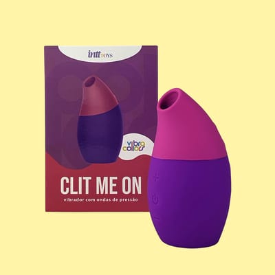 Estimulador de Clitóris com 9 Modos de Pulsação, Recarregável e Resistente à Água - Intt Toys Clit On Me | Disponível em 3 Cores
