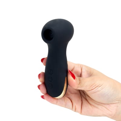 Estimulador de Clítoris Recarregável em Silicone com 7 Modos de Sucções e de Vibrações com Cerdas Estimuladoras - Pretty Love Hammer - 12,8 x 3,6 cm