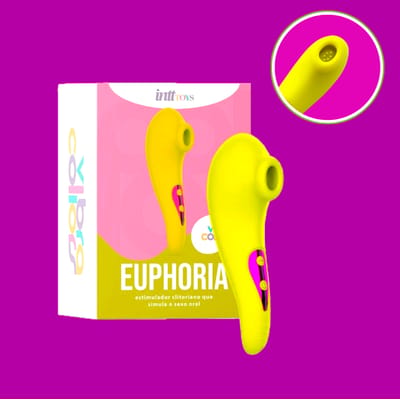 Estimulador de Clitóris em Silicone com Cerdas Massageadoras, 10 Modos de Pulsação e Recarregável - Intt Toys Euphoria Collors
