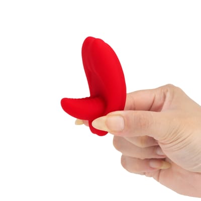 Estimulador em Silicone no Formato Boca com Língua, 9 Modos de Vibração, Controle por App e Carregamento via USB - 7,7 x 3,9 cm