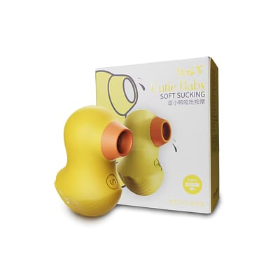 Estimulador de Clitóris em Silicone no Formato de Patinho com 7 Modos de Pulsação e Recarregável - Dibe Cutie Baby Soft Sucking | 8,6 x 4,5 cm