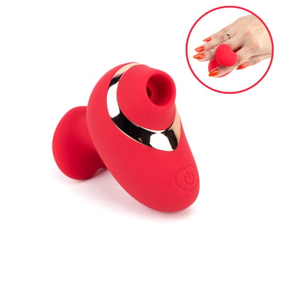 Estimulador de Clitóris com Suporte em Formato de Coração, 10 Modos de Pulsação e Recarregável - Loving Heart Bump Orgasm | 6,6 x 3,8 cm